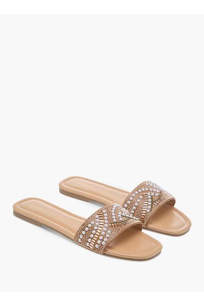 Celeste Women's Embellished Slip-On Flat Sandals