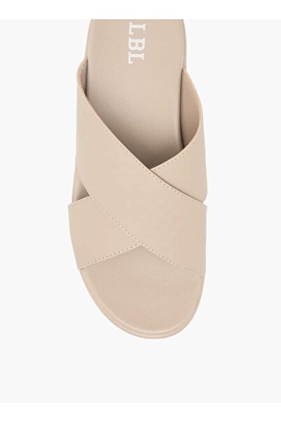 LBL by Shoexpress LBL by Shoexpress Textured Slip-On Cross Strap Sandals