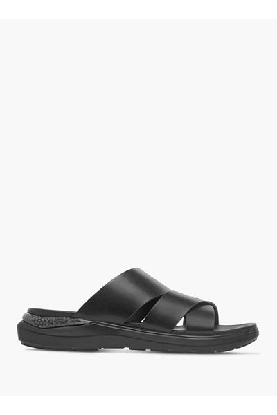 Le Confort Solid Cross Strap Slip-On Sandals