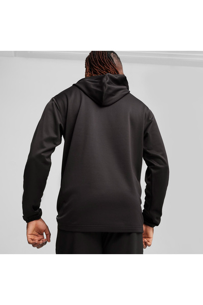 Puma 524935-01 FIT PWR Fleece Hoodie Sweatshirt Erkek Kapüşonlu Sweatshirt SİYAH