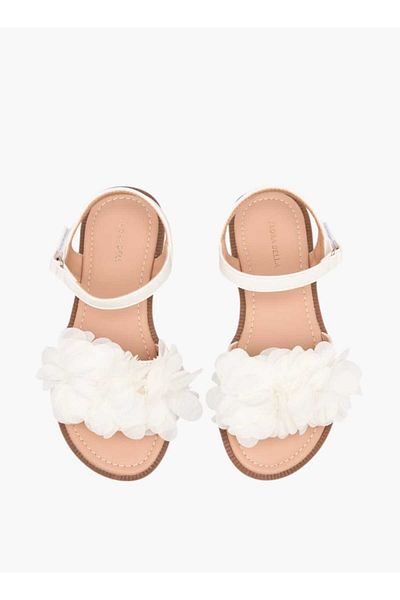 Flora Bella by Shoexpress Flora Bella Floral Accent Strap Sandals with Hook and Loop Closure