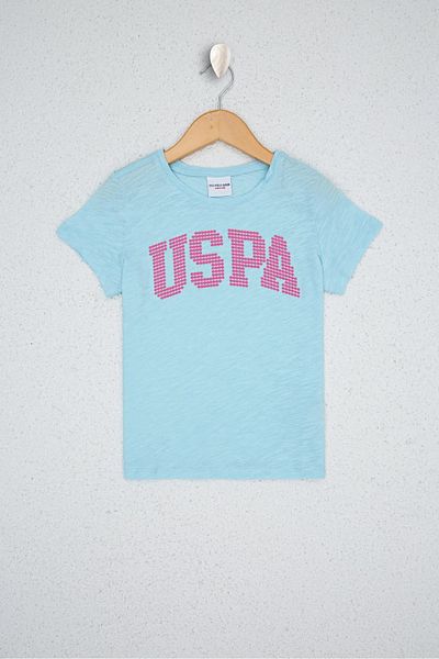 U.S. Polo Assn. Tricou pentru fetiță albastră