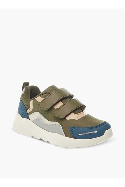 LBL by Shoexpress Panelled Sneakers with Hook and Loop Closure