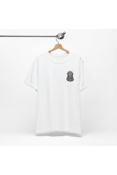 IVART Ανδρικό μπλουζάκι με μαύρα γυαλιά - unisex - 100% βαμβακερό κοντομάνικο μπλουζάκι
