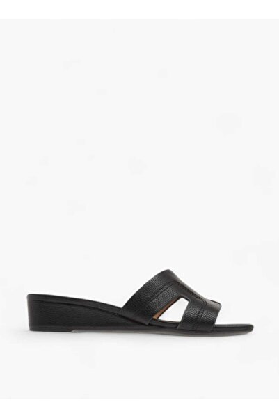 Celeste Women's Solid Slip-On Sandals with Wedge Heels