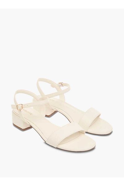 Celeste Women's Solid Sandals with Block Heels and Buckle Closure