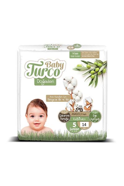 Baby Turco Doğadan Size 5 14 Baby Diapers