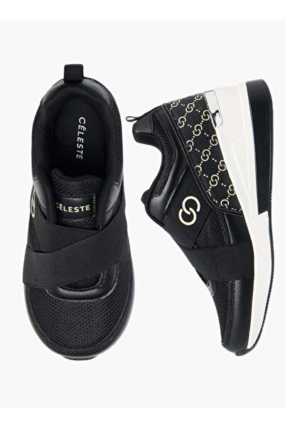 Celeste Women's Monogram Print Slip-On Sneakers with Wedge Heels