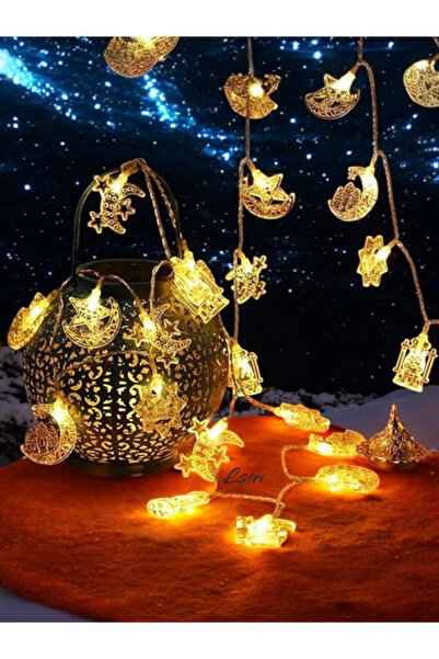 lstri Ramazan Süsü 10 Parça Süsleme Seti 11 Ayın Sultanı Bayramı Led Işıklı f...