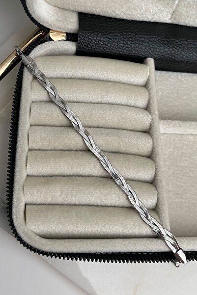 Modex Steel Silver Color Hair Braid Bracelet
