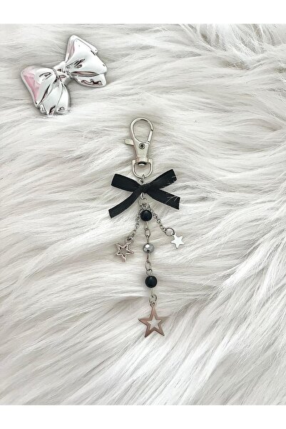 bohemian takı tasarim Yıldızlı Fiyonklu Y2k Çanta Charmı