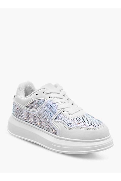 Celeste Girls' Embellished Sneakers with Hook and Loop Closure
