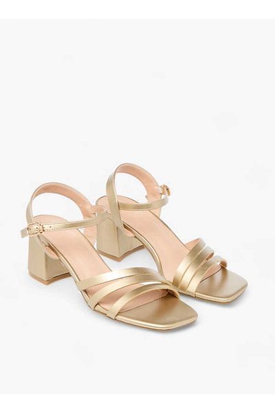 Celeste Women's Block Heel Sandals with Buckle Closure