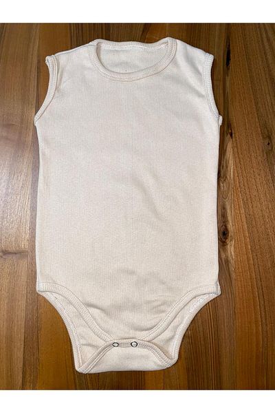 baby flamindo Flamindo Babymayısı - بدلة رياضية للأطفال من القطن بدون أكمام مع أزرار كبس ذهبية
