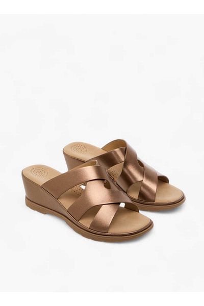 Flora Bella by Shoexpress Flora Bella Slip-On Sandals with Wedge Heels
