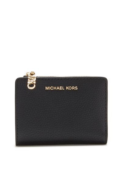Michael Kors Empire Schwarz Leder Druckknopf Brieftasche 32s4g8ed7l-001