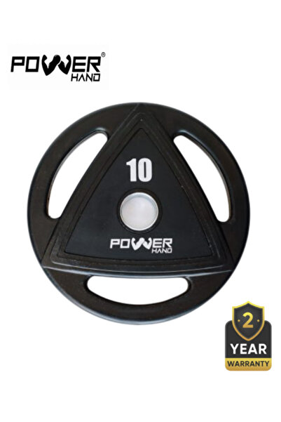 Powerhand Profesyonel Olimpik Plaka - Yüksek Kalite Kauçuk Kaplama 10 Kg