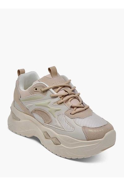 Celeste Women's Panelled Sneakers with Lace-Up Closure