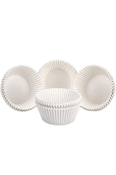Trend Hediye Sepeti Takribi 100 Pieces White Mini Muffin, Cupcake, Cake Mold, Muffin Mold, Cupcake Paper 40X30 mm