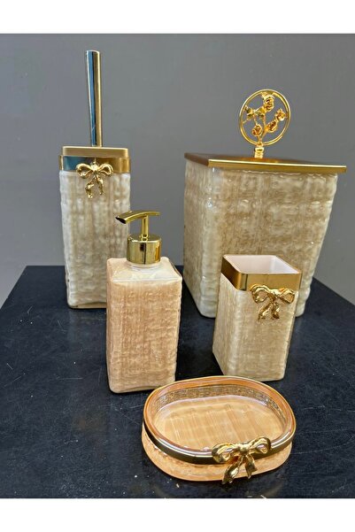 İmren Collection 5 Parça Lüx Cam Banyo Seti