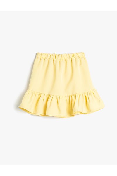 Koton Minirock aus Modalstoff mit Rüschen und elastischer Taille