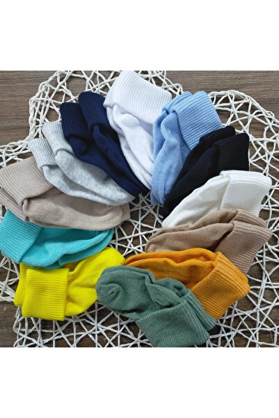 ÖZKARDEŞLER BABY Bebek kıvrık çorap 12li