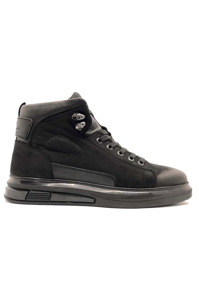 Hammer Jack 102-24897-M Alexis Sneaker Δερμάτινα Casual Ανδρικά Μποτάκια BLACK-NUBUK