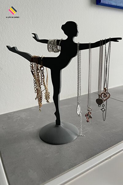 Decorative Ballerina Design Jewelry Display Stand, Organizer, Ring/Earring/Necklace/ Strap Hard Plastic