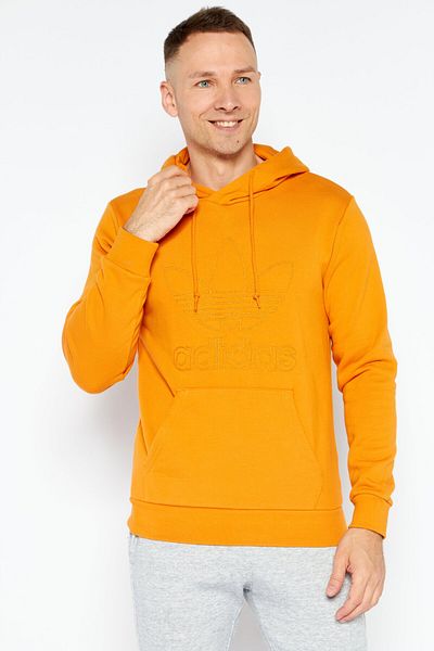 adidas Men Sportswear Fit Long Sleeve Outdoor Sweatshirt, Orange