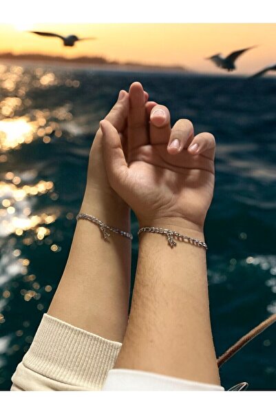 Unshaded Steel 2-Piece Letter Bracelet Set | Dear Bracelet, Couple Bracelet, Friend Gift