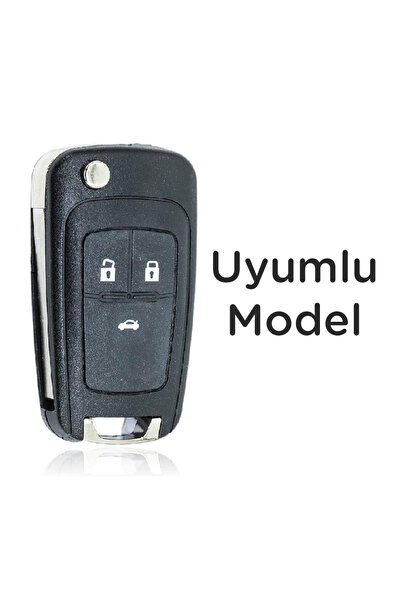 Luxe Aksesuarr Pentru Opel Astraj Insignia Vauxhall -Chevrolet Cruze Husă de protecție pentru chei din silicon cu 3 butoane, negru argintiu