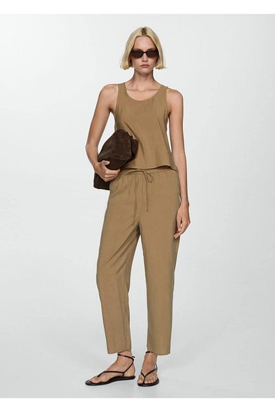 MANGO Woman Modal Blouse with No Sleeves