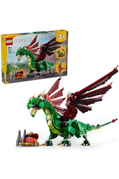 STOREMAX Creator 3 في 1 Dragon of the Middle Ages 31161-9 Sea Serpent للأطفال من سن 9 سنوات فما فوق v