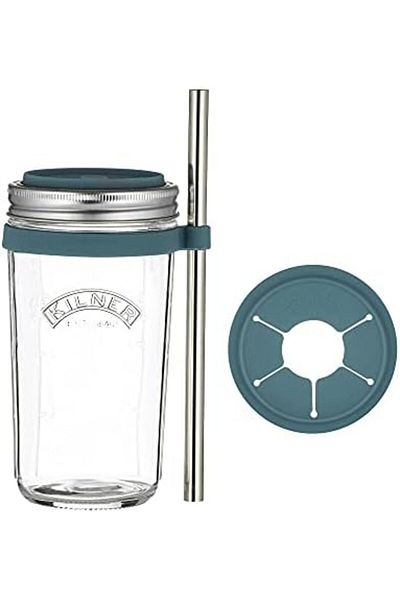 STOREMAX Glass Smoothie Making Set with Reusable Stainless Steel Mesh 1053513