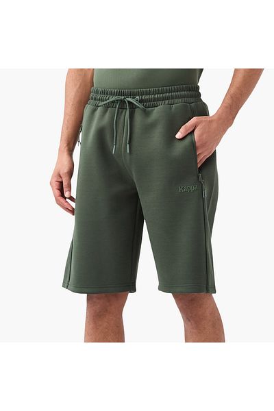Kappa Logo Detail Shorts With Drawstring Closure And Pockets