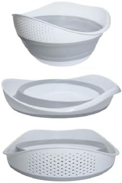 STOREMAX Efshopx Collapsible Accordion Strainer, Kitchen Rice Fruit Vegetable Strainer, Bpa Free, 30 X