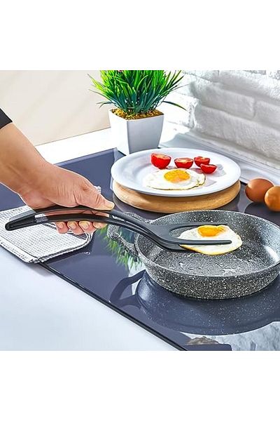 STOREMAX Sellbuystore Tongs Spatula, Meatball Chicken Fish Meat Egg Pancake Spatula, Teflon Tongs Spatula