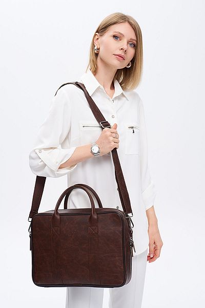 MESCHAIN حقيبة كمبيوتر محمول بحجم 13 و14 بوصة من Crazy Brown Macbook Organizer