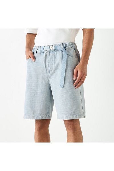 Lee Cooper شورت جينز بقصّة عادية مع تفاصيل حزام