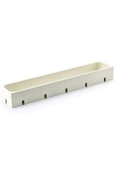 STOREMAX Sellbuystore Flexispace 899434 Drawer Organizer for Kitchen Utensils, Plastic, White, 37 X
