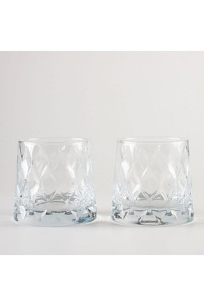 STOREMAX Ntwork Crystal Patterned Set of 2 Soft Drink Glasses Art 1087243