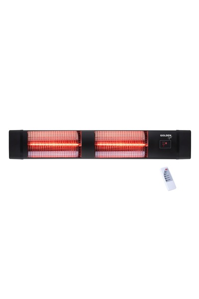 Golden Light Halojen ‘5 KADEMELİ’ Kumandalı Duvar tipi Uyumlu Dış Mekan Isıtıcı
