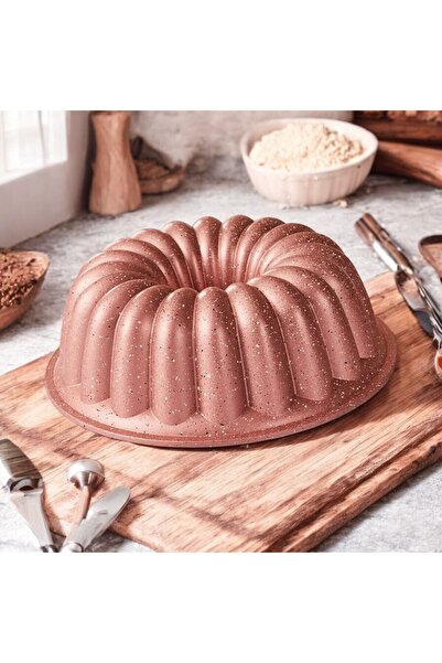Doremcy Eda Granit Döküm Sık Dlilimli 26 Cm Kek Kalıbı Rose Gold