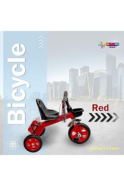 ALBADER Kids Balance Bike Kids Tricycles for 2-6 Years, 3 Wheel Bike With Rear Basket, Baby Tricycle