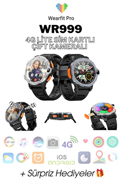 howear Wr999 4g Lite Distribütör Garantili Btk Kayıtlı Sim Kartlı Kameralı An...