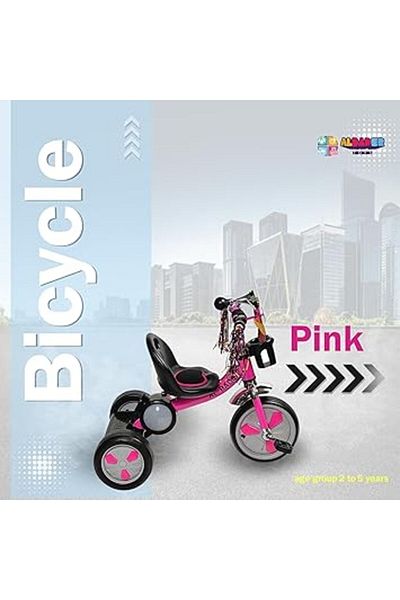 ALBADER Kids Balance Bike Kids Tricycles for 2-6 Years, Toddlers Trike with Lighted Wheels, Tricycle