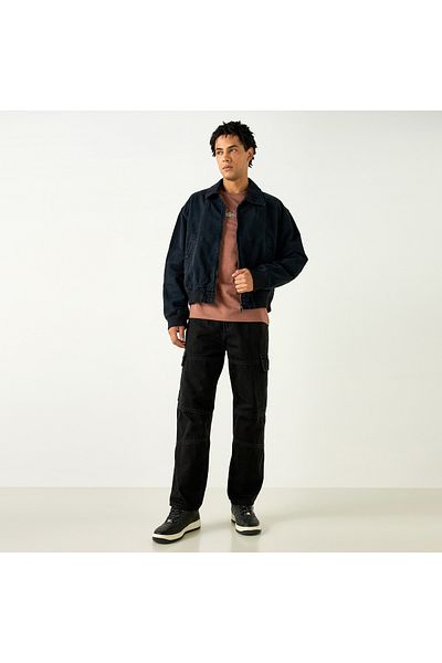 Lee Cooper Long Sleeves Bomber Jacket With Zip Closure And Pockets