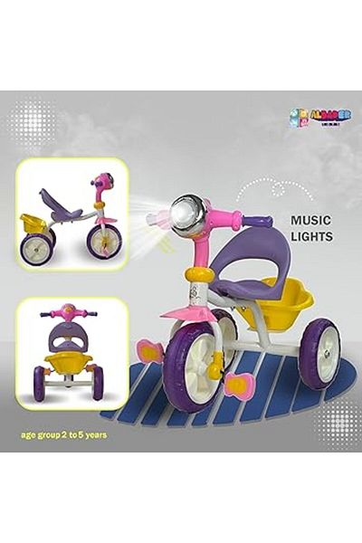 ALBADER Tricycle For Toddlers, Baby Tricycle for Kids with Back Storage, Kids Trike For 2-6 Years