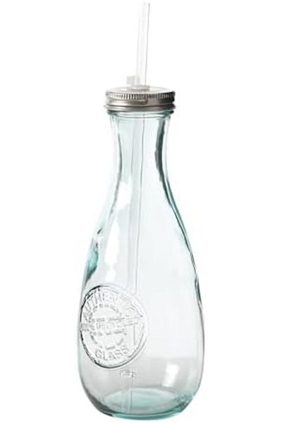 STOREMAX Ntwork Concept Recycle Authentic Bottle with Straw 6 Pieces 590 Cc Art 1087243