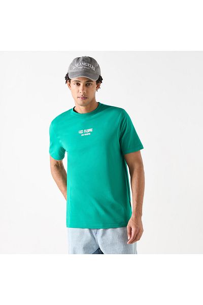 Lee Cooper Printed Crew Neck T-shirt With Short Sleeves